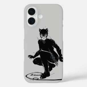 Catwoman Ink Brush Pose iPhone 16 Case