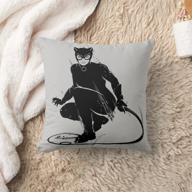 Catwoman Ink Brush Pose Cushion (Blanket)