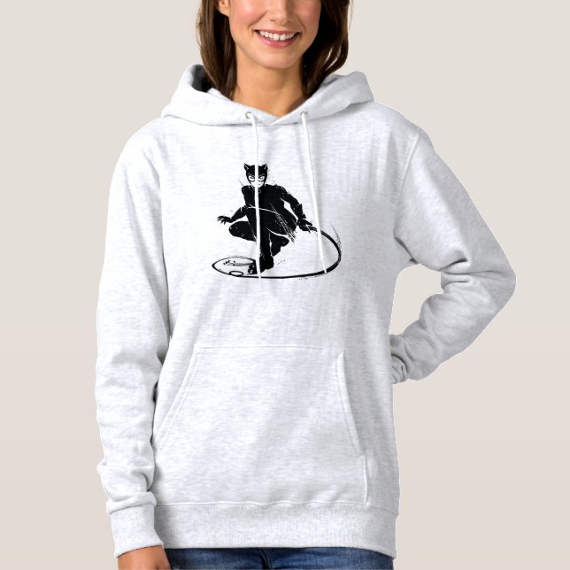 Catwoman Ink Brush Pose Hoodie (Front)