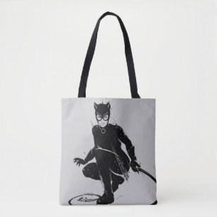 Catwoman Ink Brush Pose Tote Bag
