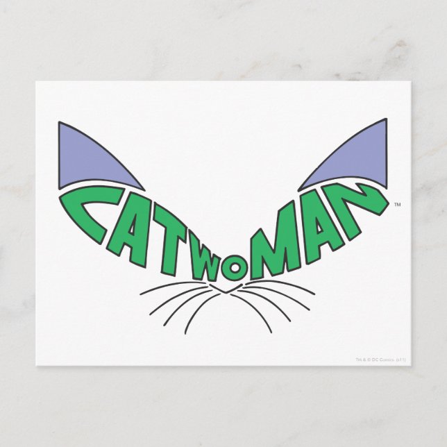 Catwoman Logo Green Postcard (Front)