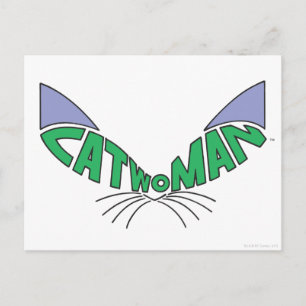 Catwoman Logo Green Postcard
