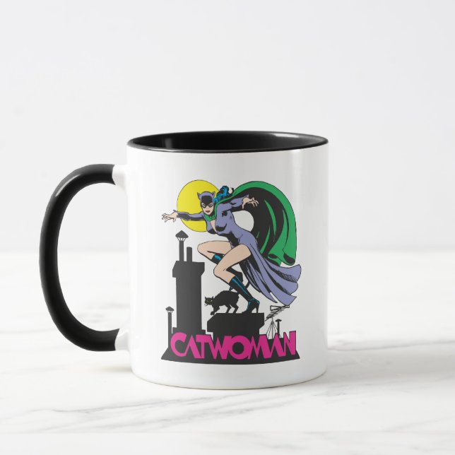 Catwoman & Logo Pink Mug (Left)