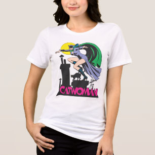 Catwoman & Pink Name Tri-Blend Shirt
