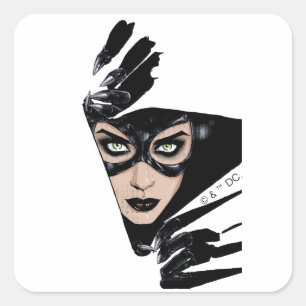 Catwoman The Claws Are Out Cover Illustration Square Sticker