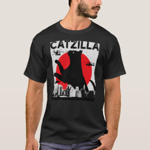 Catzilla Black Cat, Cat Lover, Cat Mom Cat Dad For T-Shirt