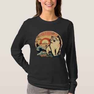Catzilla  Ca  Vintage Ca  Cat  wave T-Shirt