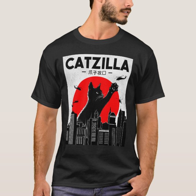Catzilla  Cat  Cat  Cat T-Shirt (Front)