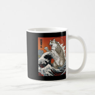 Catzilla Cat Japanese Art Funny Cat For Men Women Coffee Mug