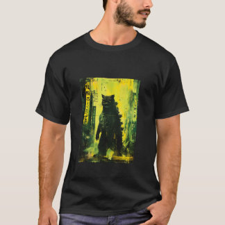 Catzilla Cat Japanese Art Funny Cat Gifts For Men  T-Shirt