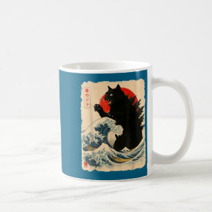 Catzilla Cat Japanese Art Funny Cat Lover For Men  Coffee Mug