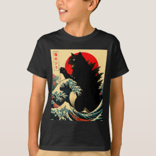 Catzilla Cat Japanese Art Funny For Men Women Boy T-Shirt
