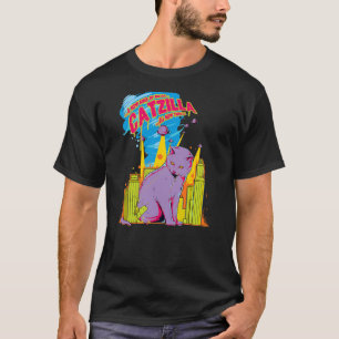 Catzilla Cat - Japanese Manga Pop Art Comic Style T-Shirt