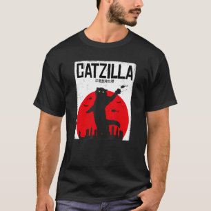 Catzilla Cat Kitten Feline Kitty Outfit Japan Movi T-Shirt