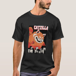 Catzilla Cat Kitten Japan Humour Present T-Shirt