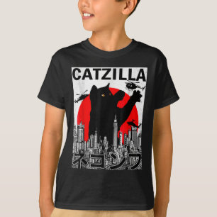 Catzilla Cute Art Japanese Cat Stuff For Cat Lover T-Shirt