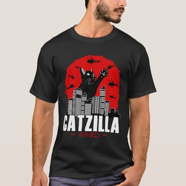 Catzilla Cute Cat Stuff For Cat Lover  T-Shirt (Front)