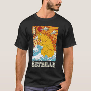 Catzilla Design Cat T-Shirt