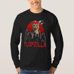 Catzilla Funny big floppa meme Flopzilla Caracal C T-Shirt