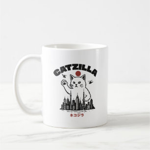 Catzilla – Funny Cat Godzilla Parody Coffee Mug