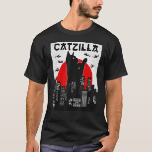 Catzilla Funny Cat Shirt, Funny Cat T-shirt, Cat L T-Shirt
