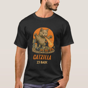 Catzilla Is Back – Monster-Cat Parody T-Shirt