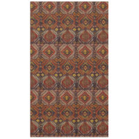 Caucasian rug design in warm colours 