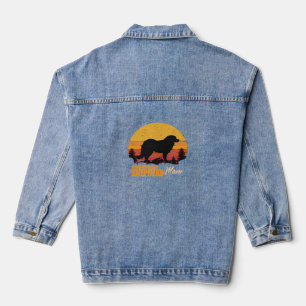 Caucasian Shepherd Dog Mum Vintage Retro Classic T Denim Jacket