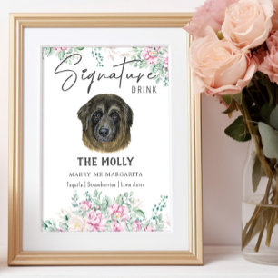 Caucasian Shepherd Dog Signature Drink Sign