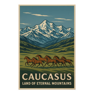 Caucasus Peaks – Land of Eternal Mountains Poster