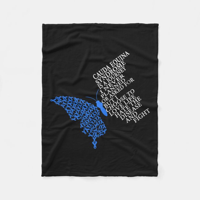 Cauda Equina Syndrome Warrior  Fleece Blanket (Front)