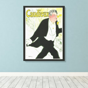 Caudieux by Toulouse Lautrec, Vintage Art Nouveau Canvas Print