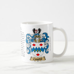 Caudill, the Origin, the Meaning and the Crest Coffee Mug