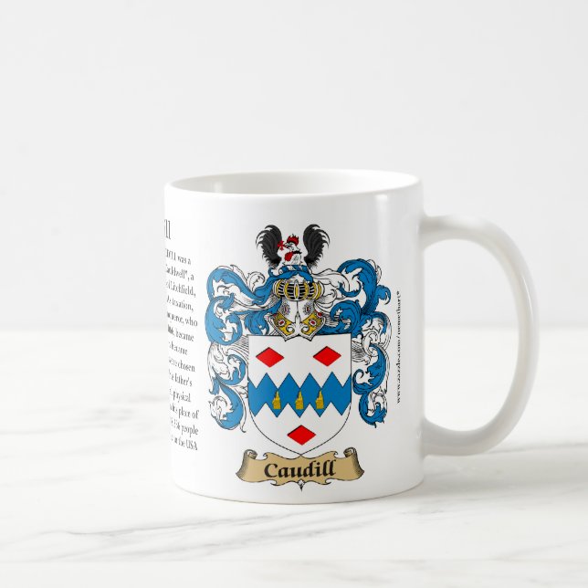 Caudill, the Origin, the Meaning and the Crest Coffee Mug (Right)