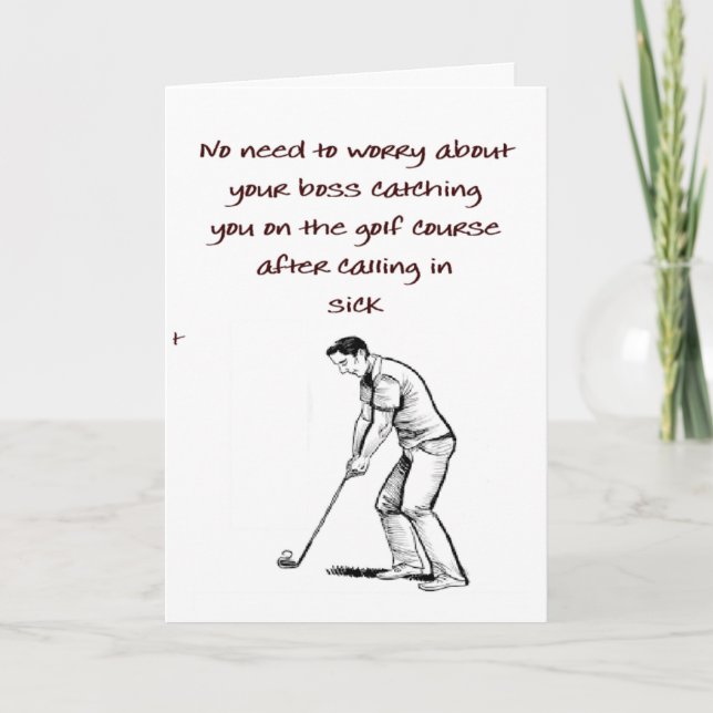 Caught golfing card (Front)
