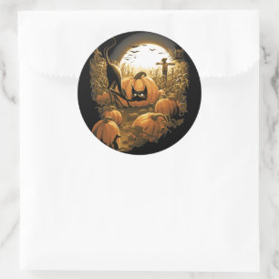 Caught in a Spooky Patch Classic Round Sticker