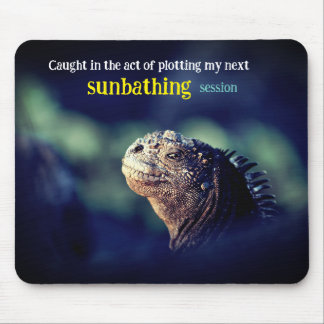 Caught in the act marine iguana  mouse pad