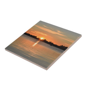 Caught in the Sunset Ceramic Tile