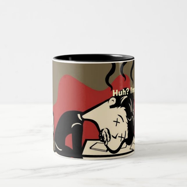 Caught Sleeping Two-Tone Coffee Mug (Center)