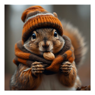 Caught snacking again - Squirrel Ai image Poster