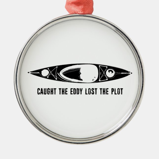 Caught The Eddy Lost The Plot Metal Tree Decoration (Front)