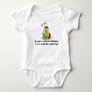 Caught the reading bug mum Speech Pathologist baby Bodysuit
