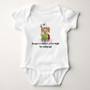 Caught the reading bug mum teacher's baby romper baby bodysuit