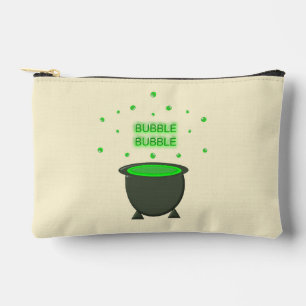 Cauldron and Bubbling Green Brew Halloween Accessory Pouch