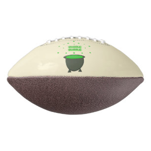 Cauldron and Bubbling Green Brew Halloween Football