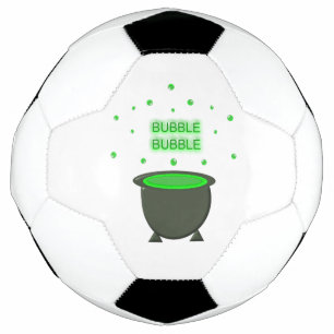 Cauldron and Bubbling Green Brew Halloween Soccer Ball