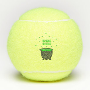 Cauldron and Bubbling Green Brew Halloween Tennis Balls