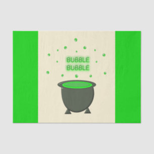 Cauldron and Bubbling Green Brew Halloween Tissue Paper