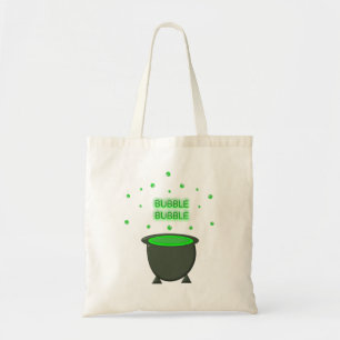 Cauldron and Bubbling Green Brew Halloween Tote Bag