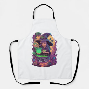 Cauldron Brews Pumpkin Boo’s Sticker Apron